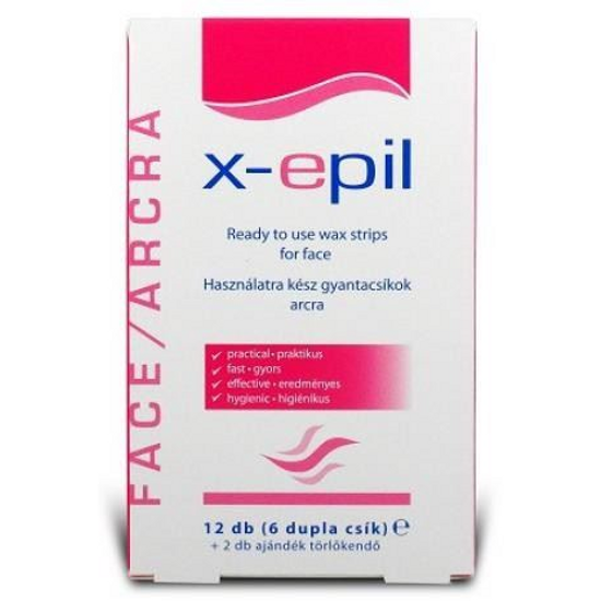 X-epil Használatra Kész Gyantacsíkok Testre 12 db (6db dupla csík)