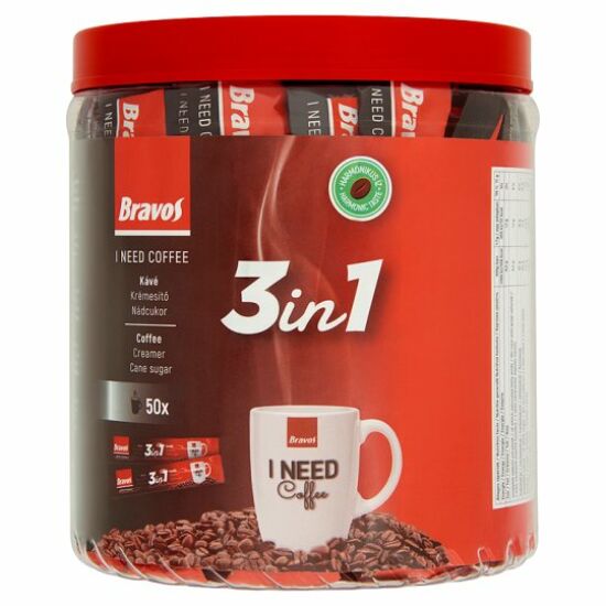 Bravos 3in1 Instant Kávé 850 g 50 db