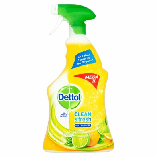 Dettol Clean & Fresh Antibakteriális Felülettisztító Spray Citrus 1000 ml