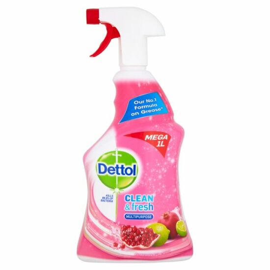 Dettol Clean & Fresh Antibakteriális Felülettisztító Spray Gránátalma & Lime 1000 ml