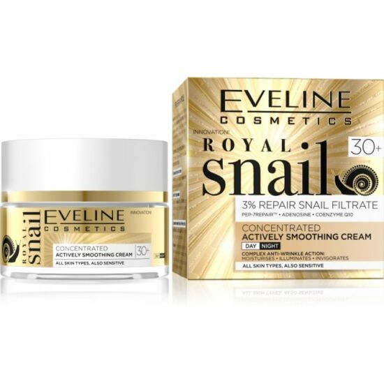 Eveline Cosmetics Royal Snail Actively Smoothing 30+ Nappali és Éjszakai Arckrém 50 ml