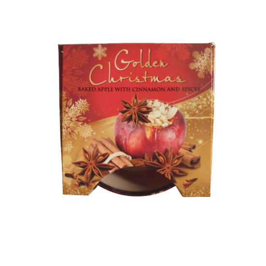 Golden Christmas Baked Apple With Cinnamon And Spices Illatgyertya 115 g