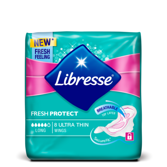 Libresse Fresh Protect Ultra Long Szárnyas Egészségügyi Betét 8 db