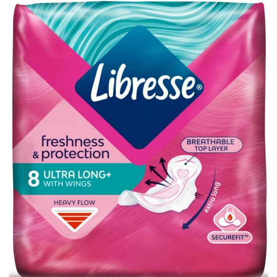 Libresse Ultra Long+ Freshness & Protection Szárnyas Egészségügyi Betét 8 db