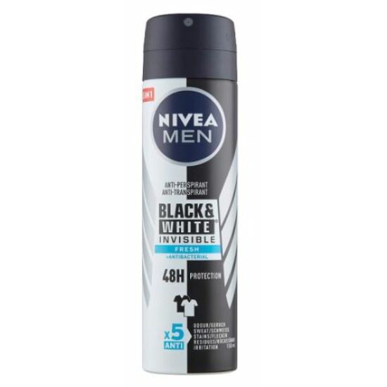 Nivea Men Black & White Invisible Fresh + Antibacterial Spray 150 ml
