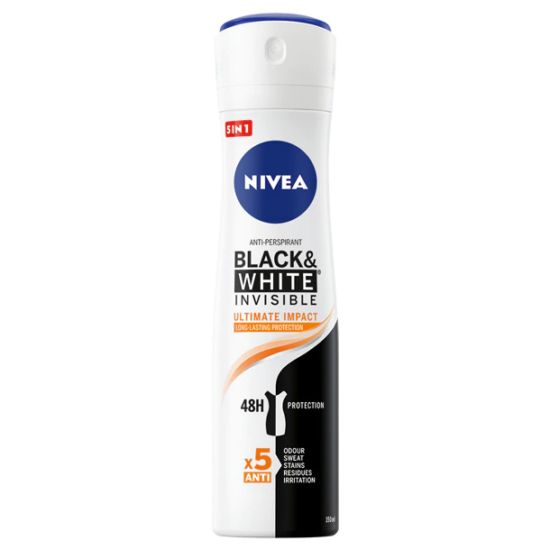 Nivea Black&White Invisible Ultimate Impact Spray 150 ml