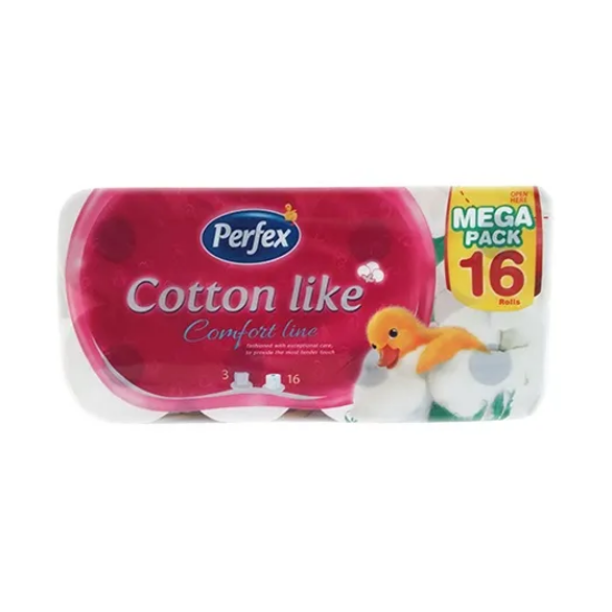Perfex Cotton Like Comfort Line Wc Papír 3 réteg 16 tekercs