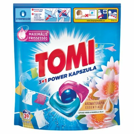 Tomi 3+1 Power Lótusz Virág & Mandula Olaj Univerzális Mosókapszula 39 db